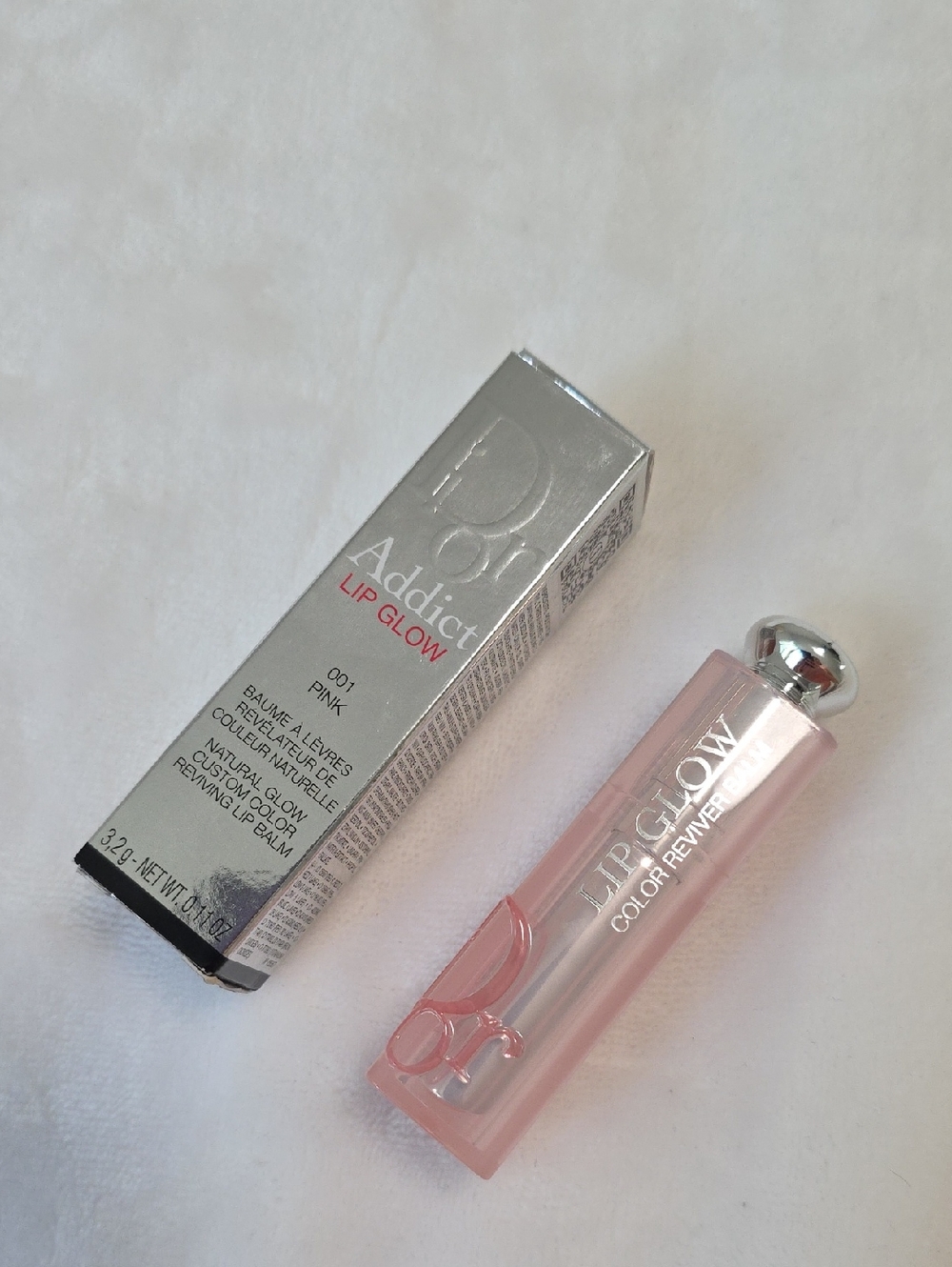 NIB Dior Addict LIP GLOW Natural Glow Custom Color Reviving Lip Balm in 001 Pink